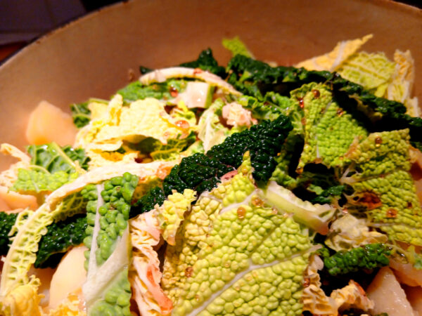 Chou aux lards avec de bons produits ardennais !