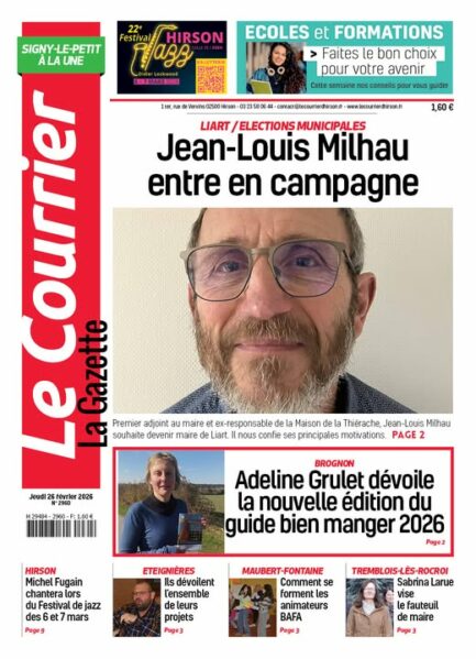 Le Guide du Bien Manger à la une du journal "Le Courrier La Gazette" le 26 février 2026